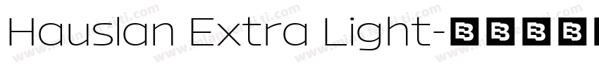 Hauslan Extra Light字体转换